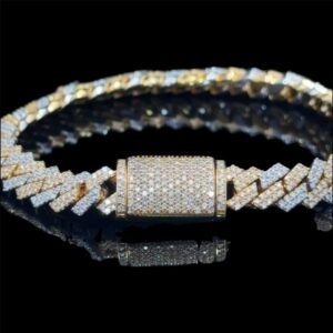 14k Gold and Diamond Miami Cuban Bracelet